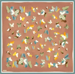 Armine Butterfly Print Silk Scarf #2