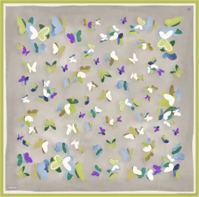 Armine Butterfly Print Silk Scarf #5
