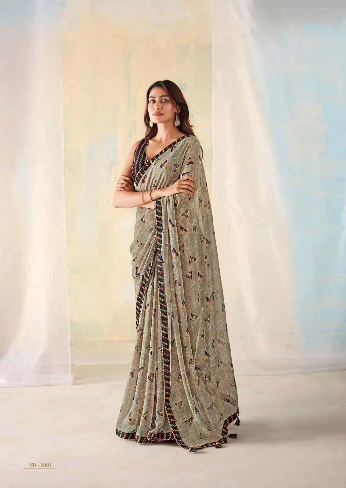 Beautiful Sr Brand Sadi Georgette Fancy Saree