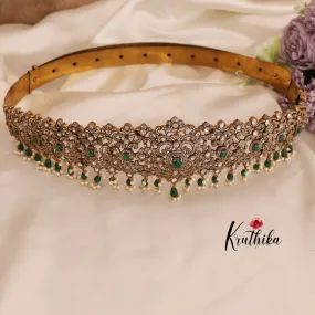 Beautiful victorian cutwork cz Hip belt vaddanam V224