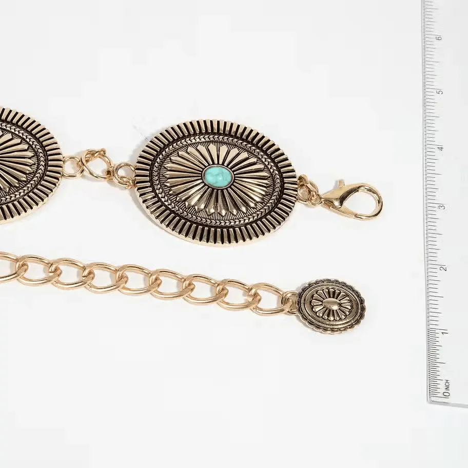 Blakely Ornate Concho Disc Chain Belt