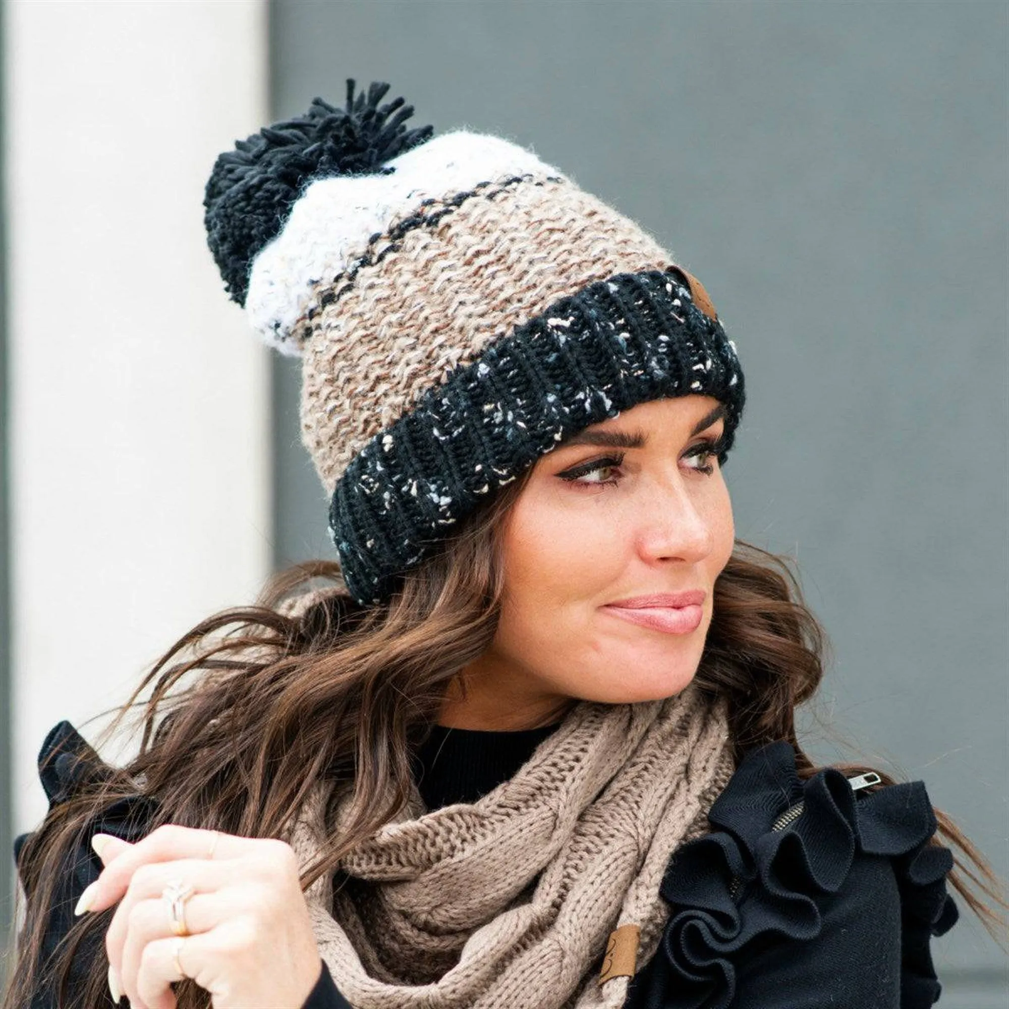 CC Yarn Pom Detailed Beanie