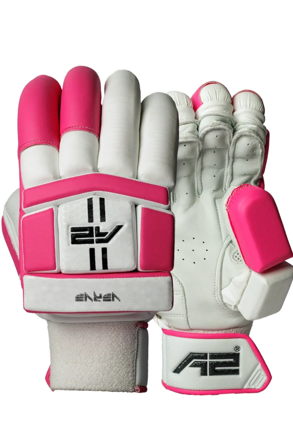 Cricket Batting Gloves - Pink & White