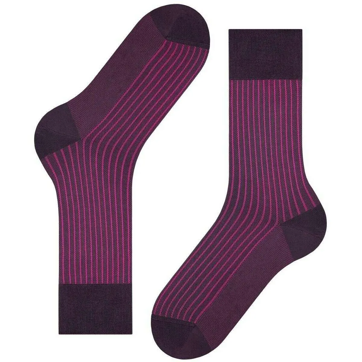 Falke Oxford Stripe Socks - Eggplant Lilac