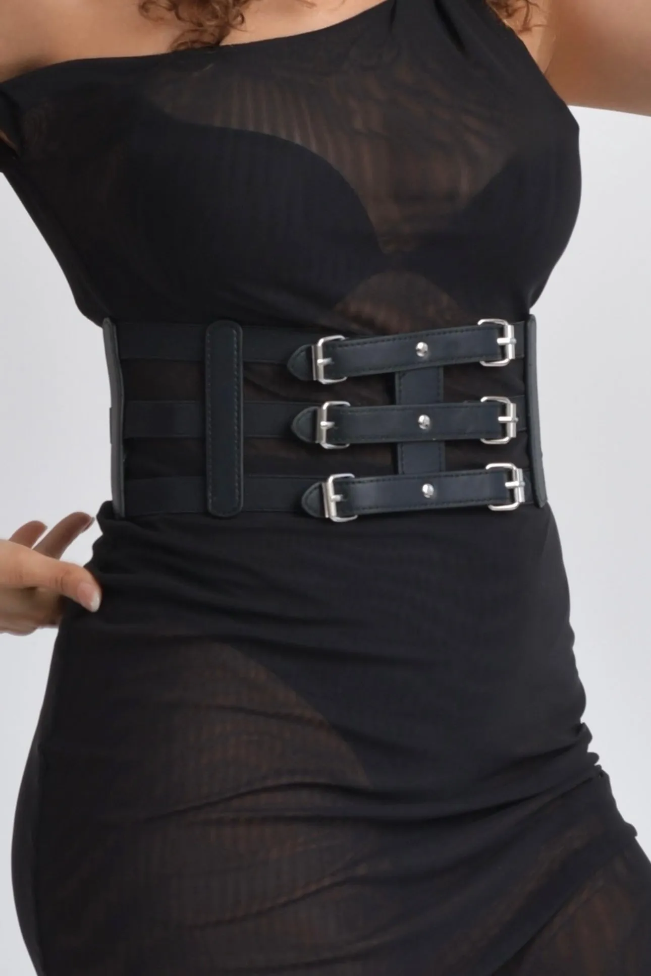 Festival Cage Pleather Belt