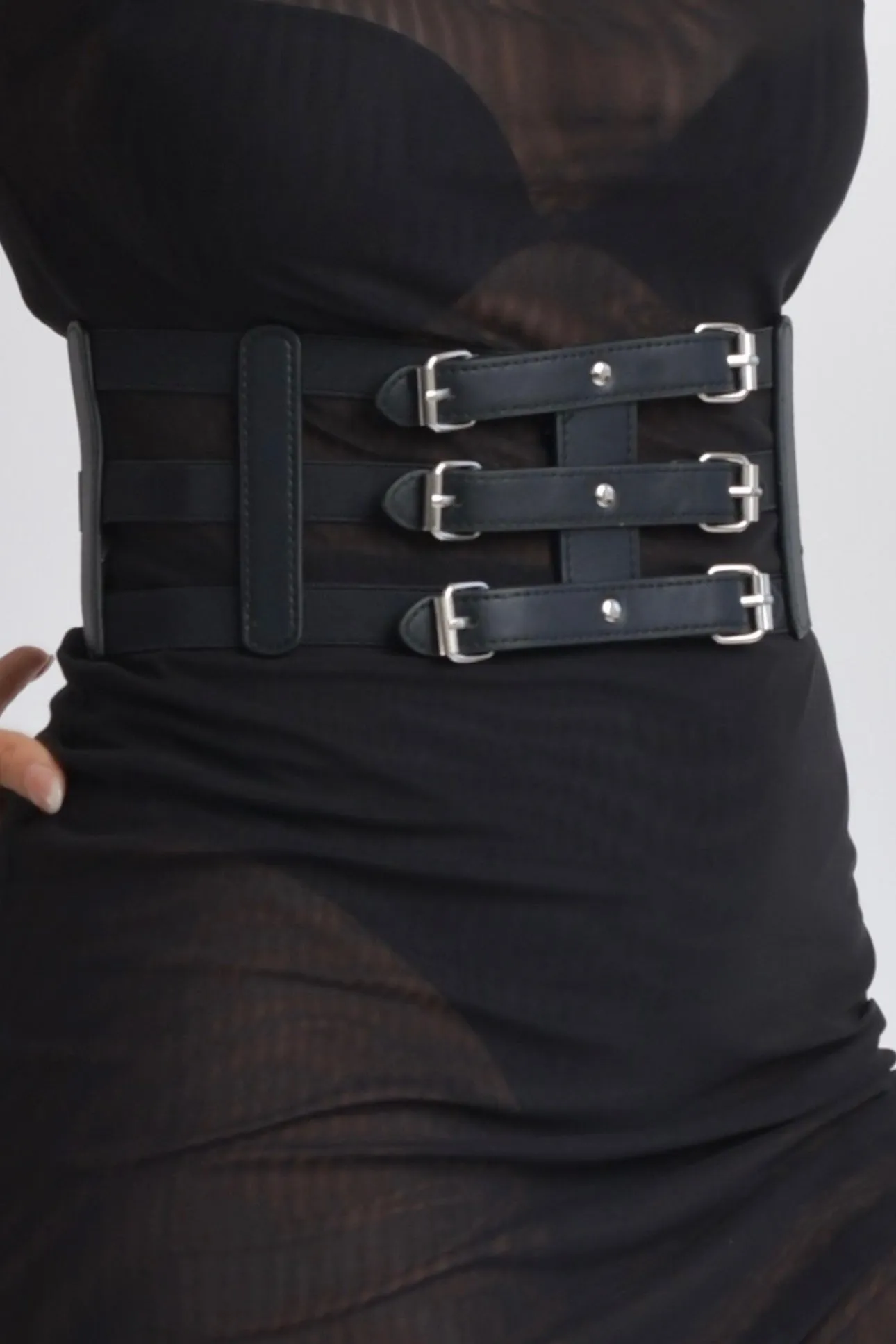 Festival Cage Pleather Belt