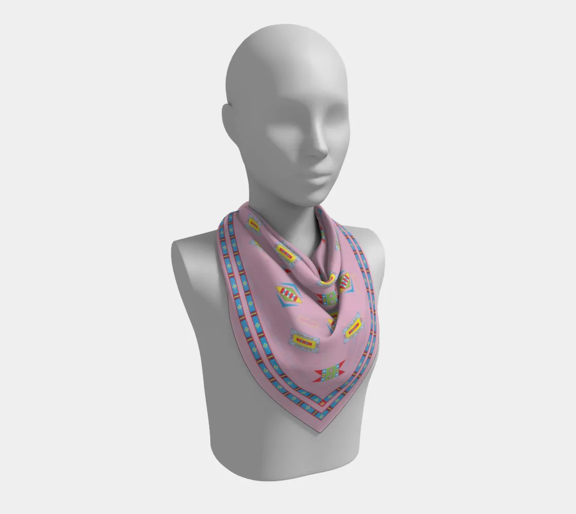 Hiitche "Pink" SweetSageWoman Square Scarf