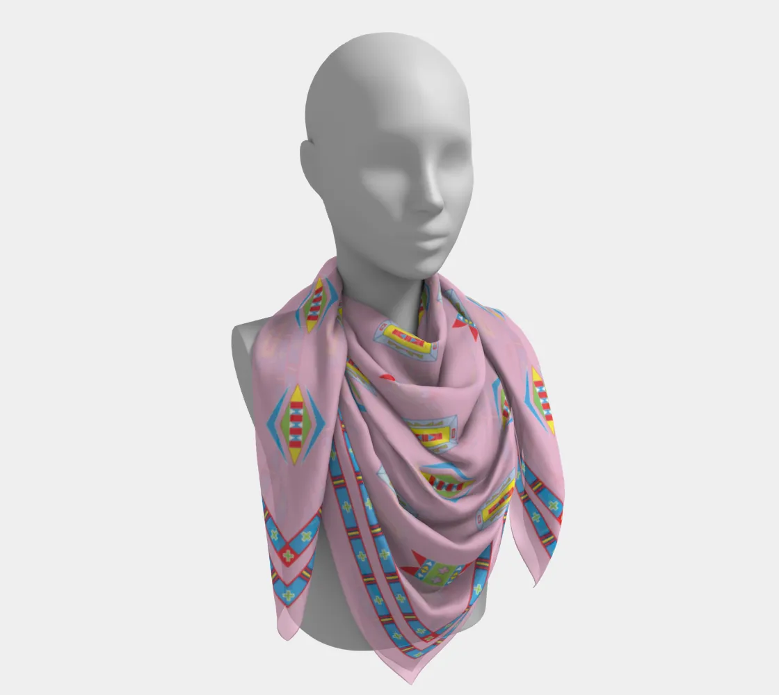 Hiitche "Pink" SweetSageWoman Square Scarf
