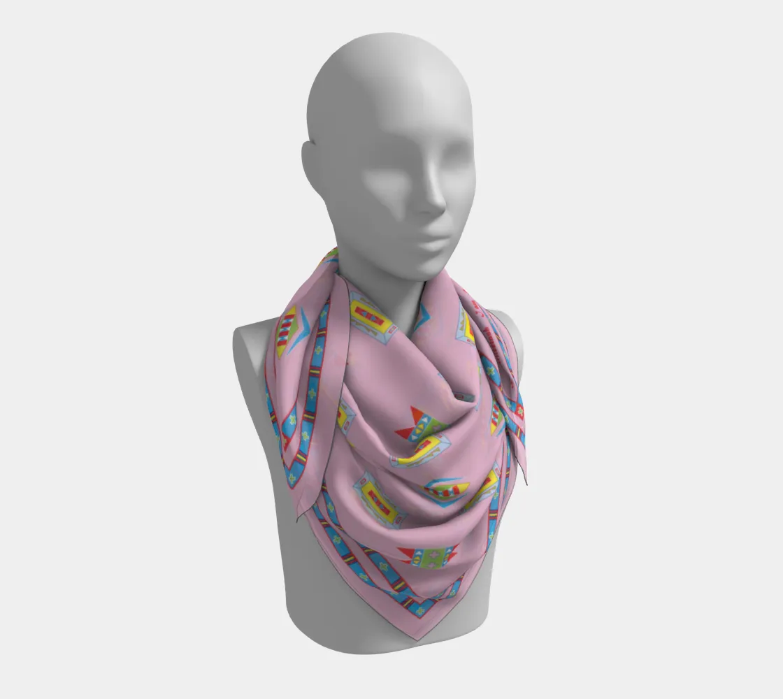 Hiitche "Pink" SweetSageWoman Square Scarf