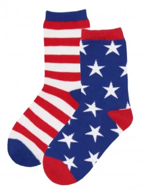 Kid's USA Flag Mismatched Socks