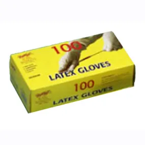 Latex Gloves Medium 100 pack box