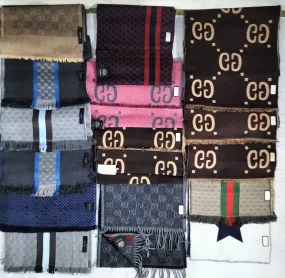 Limited Quantity of Authentic Mix  luxury branded Scarves 🧣(45) pieces. . (18) LORO PIANA. (12)GUCCI . (5)LV . (2) HERMES. (1)CHANEL. (1) VALENTINO . (1) D&G. (1) VERSACE.(1) fendi.(1) Celine.(1) Kenzo (1) Salvatore Ferragamo. Condition Like New