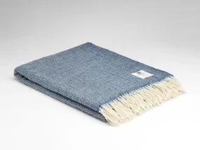McNutts | Luxury Collection Pure Wool Blanket | Sea Sky Blue Box Weave