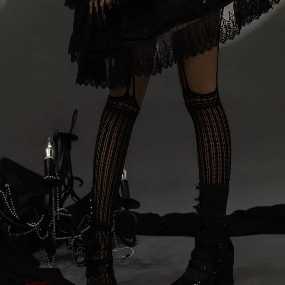 Sexy Black Garter Socks