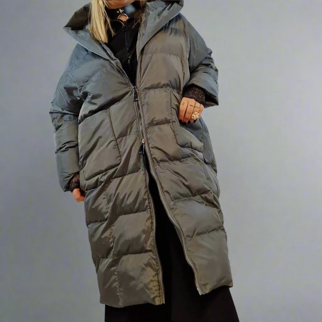 Simple Moderne Relaxed Fit Punky Style Gray Coat