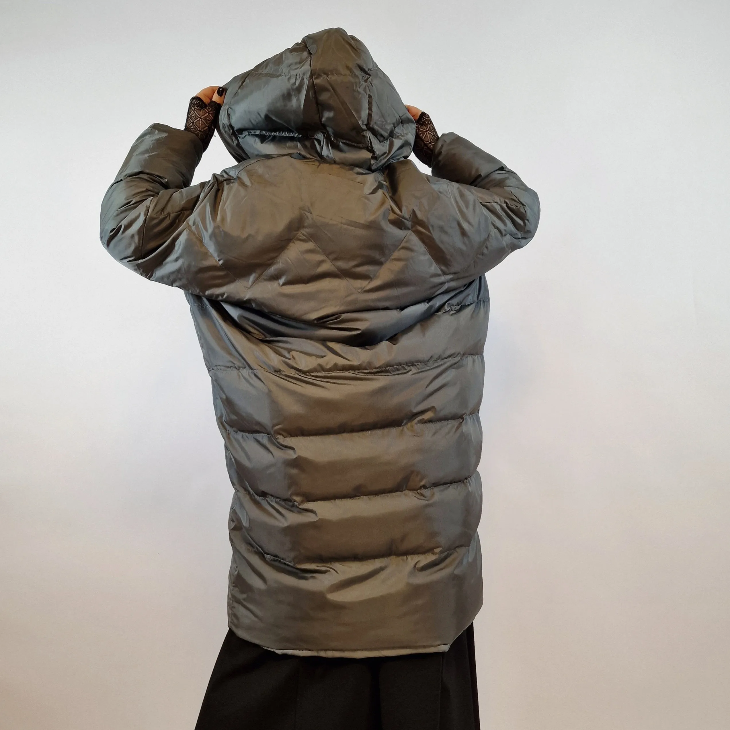 Simple Moderne Relaxed Fit Punky Style Gray Coat