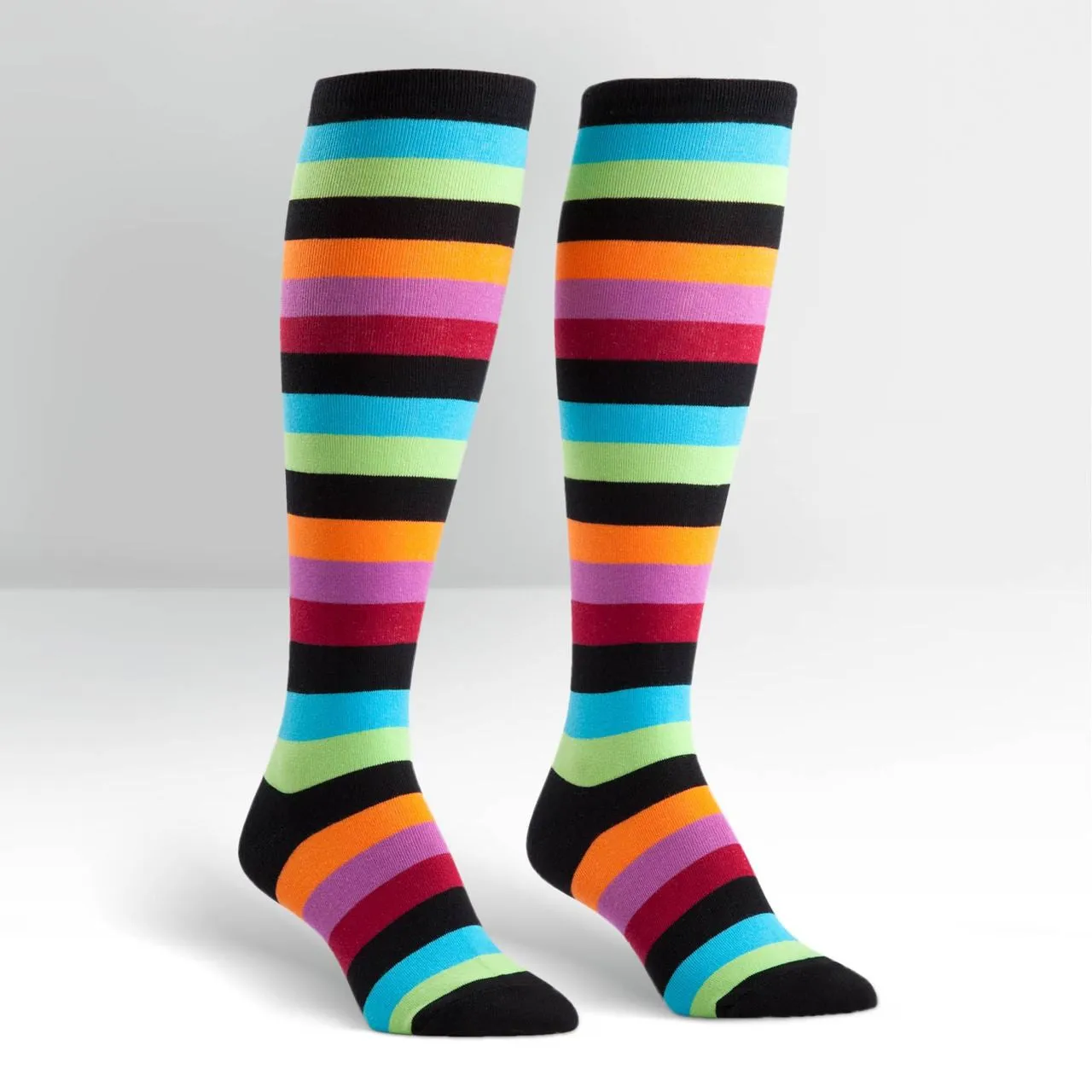 Stretch It Bryce Stripe Knee High Socks (Unisex)