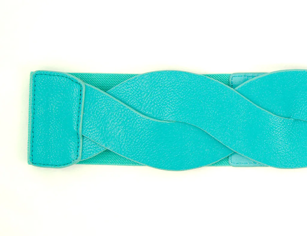 Teal Swirl Cinch Belt