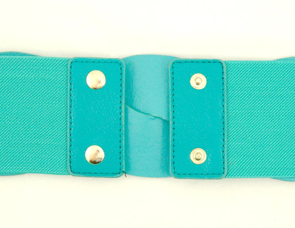 Teal Swirl Cinch Belt
