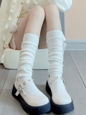 White Sweet Calf Socks
