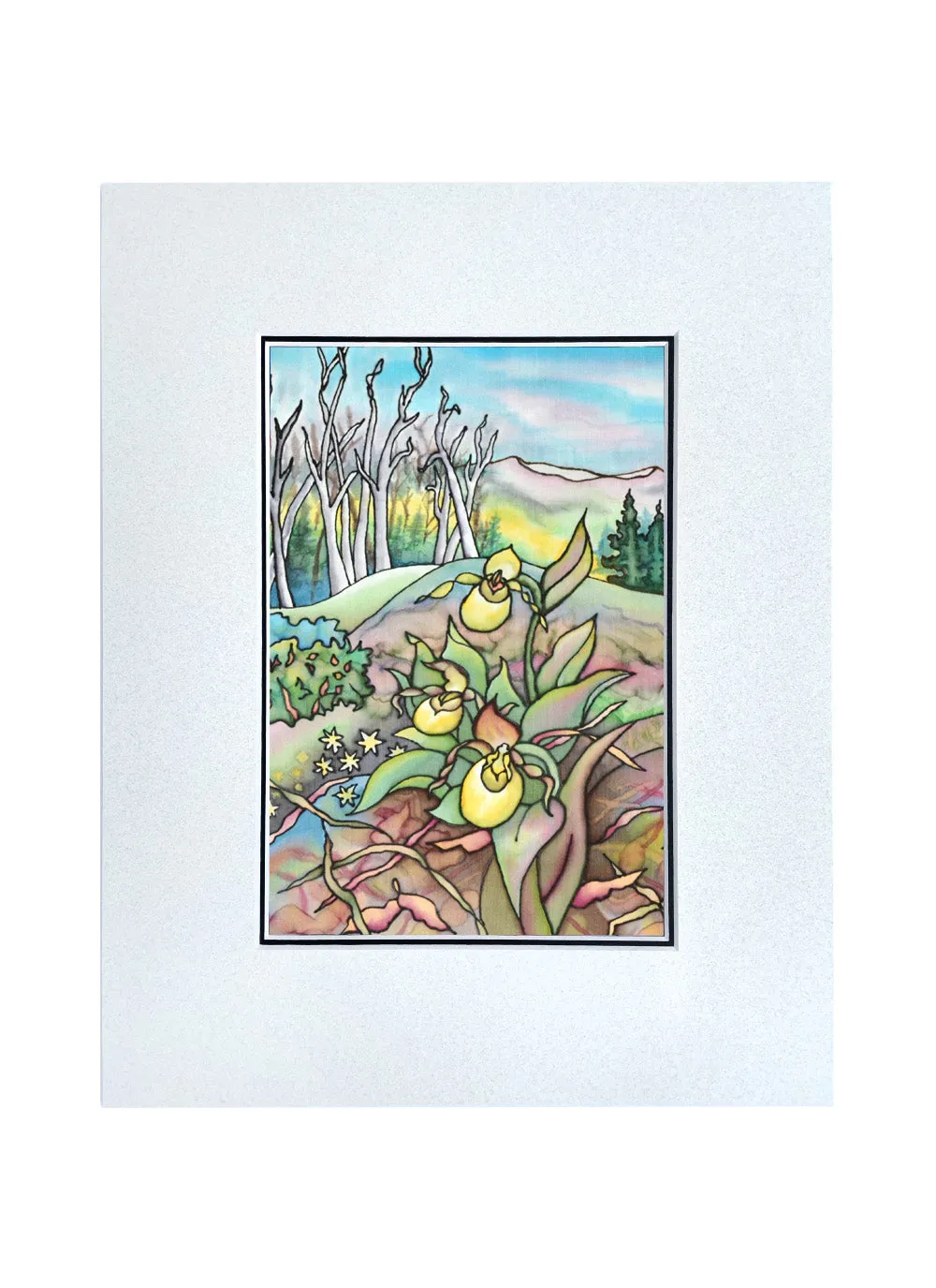 Yellow Lady Slipper Orchid Print / 11"x14"