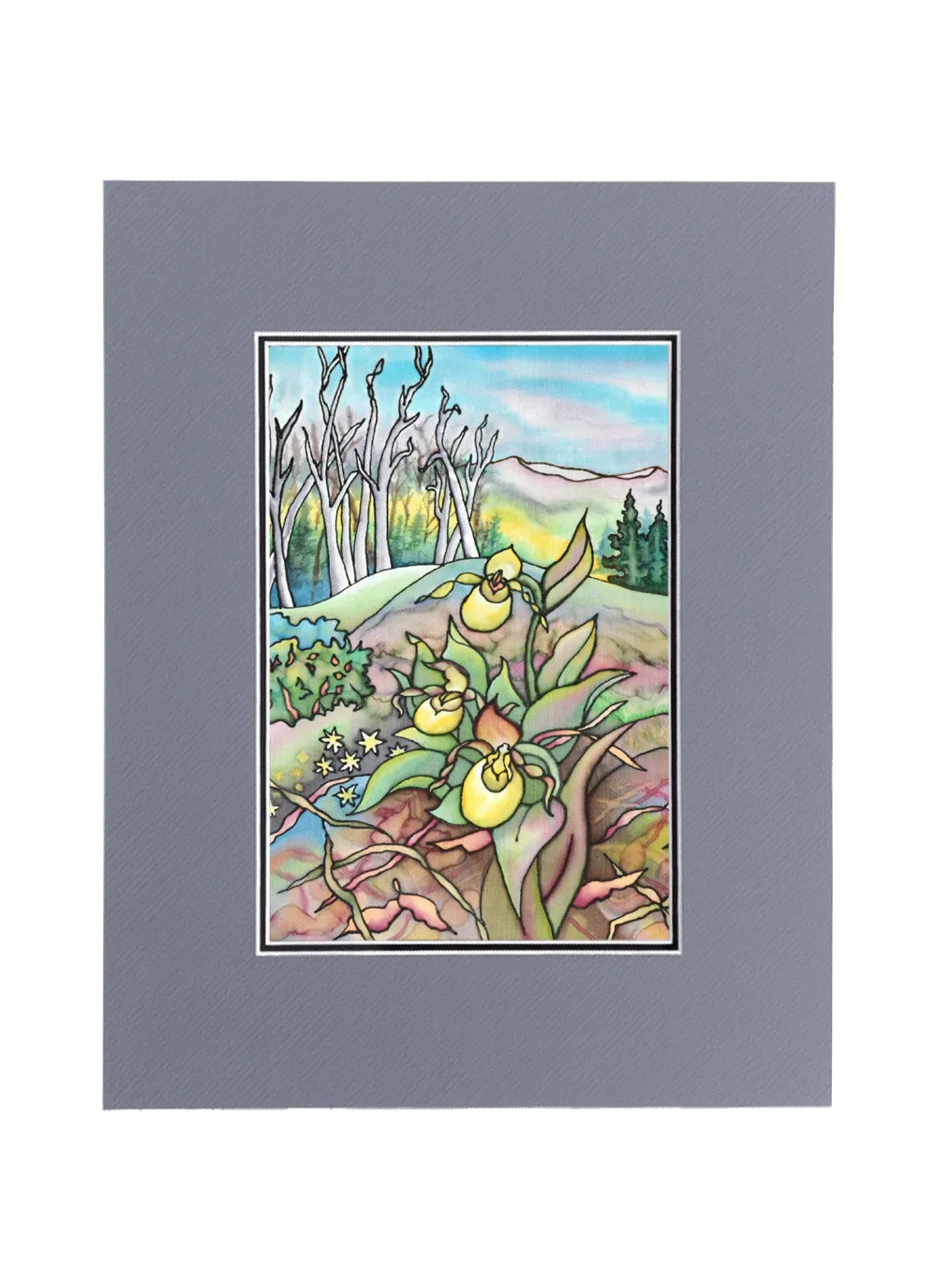 Yellow Lady Slipper Orchid Print / 11"x14"