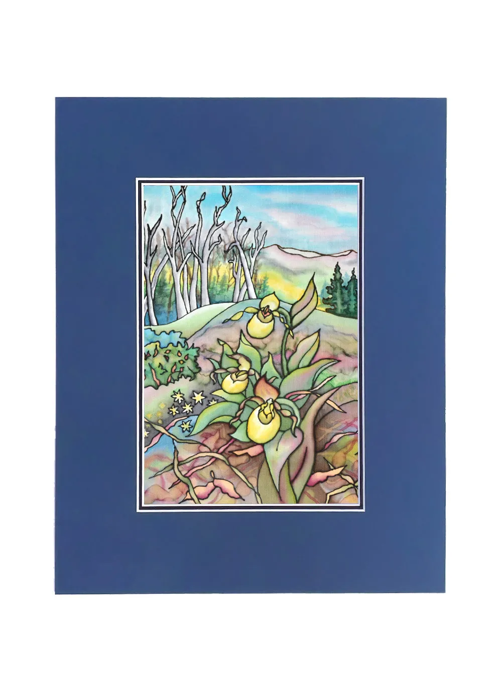 Yellow Lady Slipper Orchid Print / 11"x14"